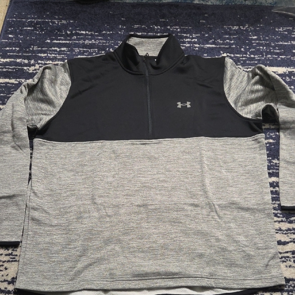 Under Armour Black and Gray Long Sleeve Top